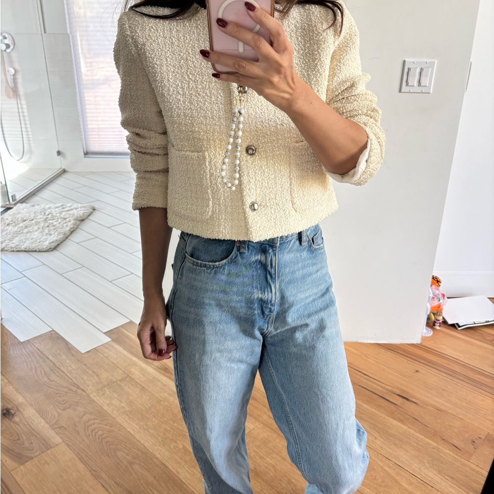 Ivory Cropped Jacket - Picture 2 of 4